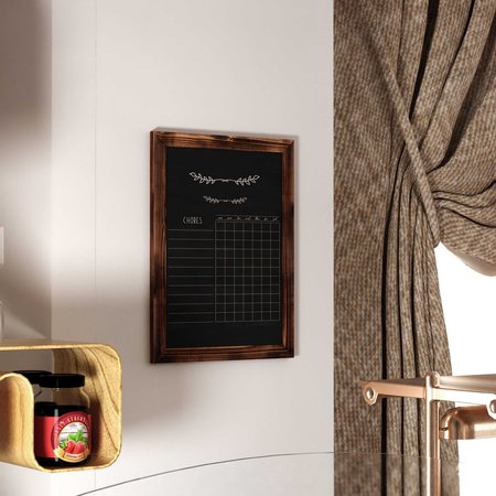 Flash Furniture 18 x 24 Torched Wood Magnetic Hanging Chalkboard HGWA-GDIS-CRE8-852315-GG